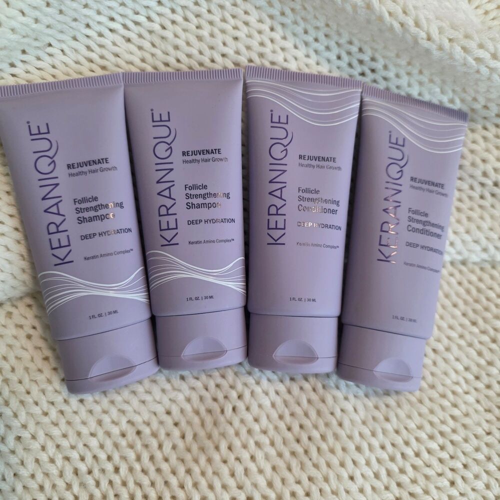 2 Sets Keranique Rejuvenate Follicle Strengthening Shampoo & Conditioner